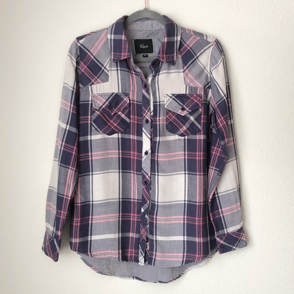 \Rails\• Double Pocket Plaid Top